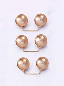 Juego de 3 piezas/5 piezas/20 piezas de broches de perlas para ropa, imperdibles antideslizantes para ajustar la cintura del vestido, el cuello y asegurar la bufanda, accesorios de moda, botones de perlas de imitación de 0.43 pulgadas