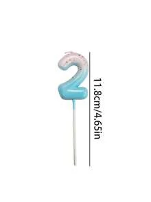 1pc, 0 -9 Nến trang trí tiệc sinh nhật hình nàng tiên cá kỹ thuật số, nến Giáng sinh, nến sáng tạo theo phong cách chuyển màu, nến trang trí tiệc sinh nhật - Nhiều màu - Xem 11
