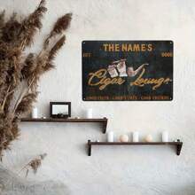 Customized Metal Plaque: Cigar Lounge Decor - 8x12 Inches (20x30cm) - High-Quality Material, Easy Maintenance