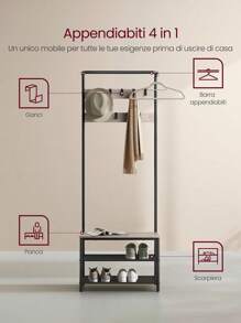 VASAGLE Coat Racks - Grey - View 2