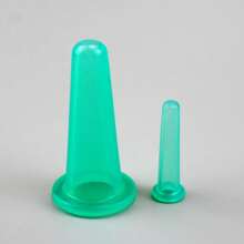 2 piezas de dispositivo de ventosas de silicona para el cuidado facial y de los ojos, elevación de la piel, masaje de mantenimiento. Material de confianza. Diseño compacto, fácil de transportar