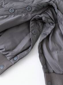 mini bala Boys' & Girls' Warm Down Overalls 2024 Fall/Winter Collection - Grey - View 8