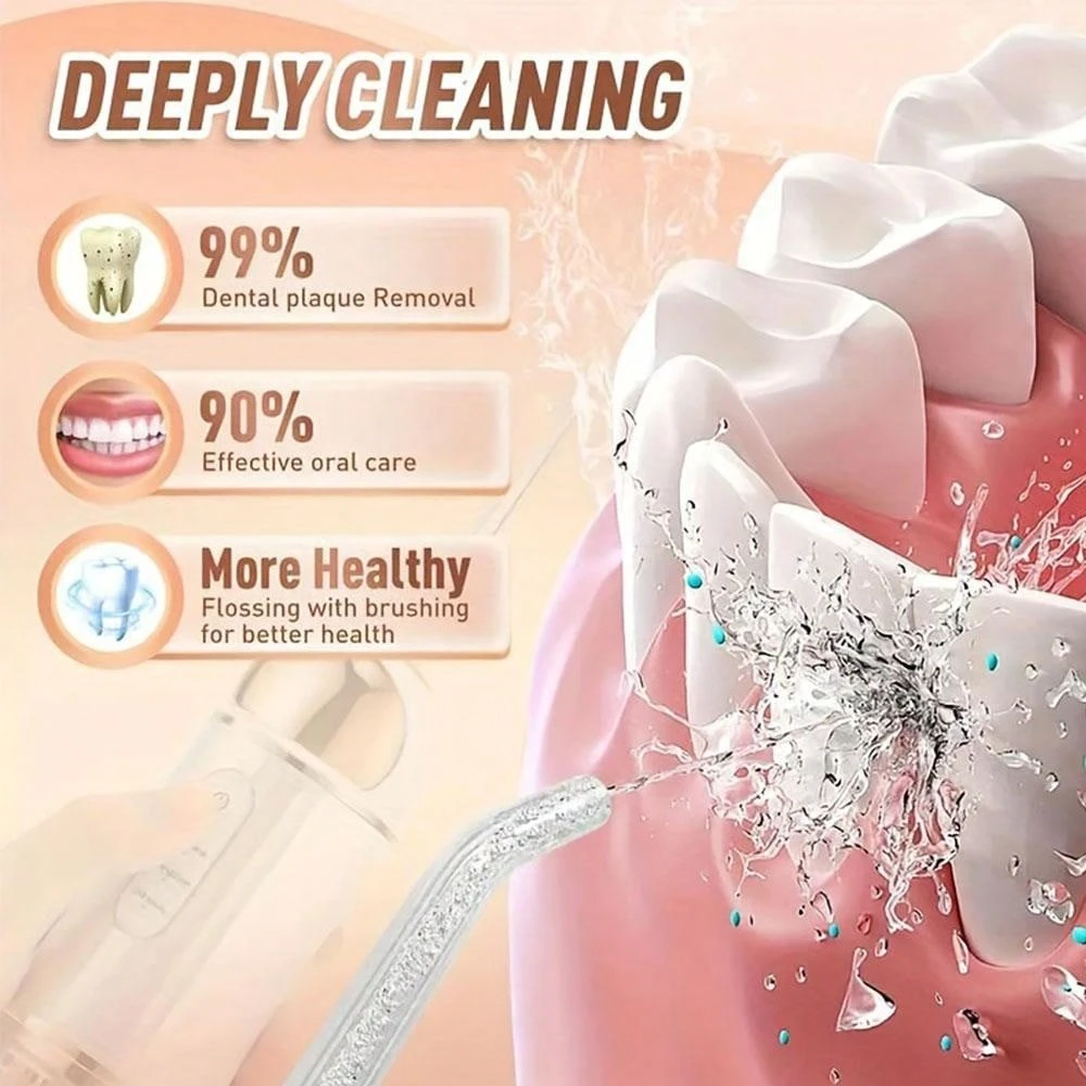 350 Ml, Irrigatore Orale Senza Fili 2025, Detergente Elettrico Per Denti Water Flosser, Modalità Fai Da Te, 5 Modalità E 9 Ugelli, 350 Ml, Doccia Dentale IPX7, Impermeabile, Vincitore Del Test Per - Foto 9