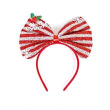 1pc Christmas Headband 2025 New Bow Decor Hair Hoop Funny Festival Accessory Hair Clip - Multicolor - View 8