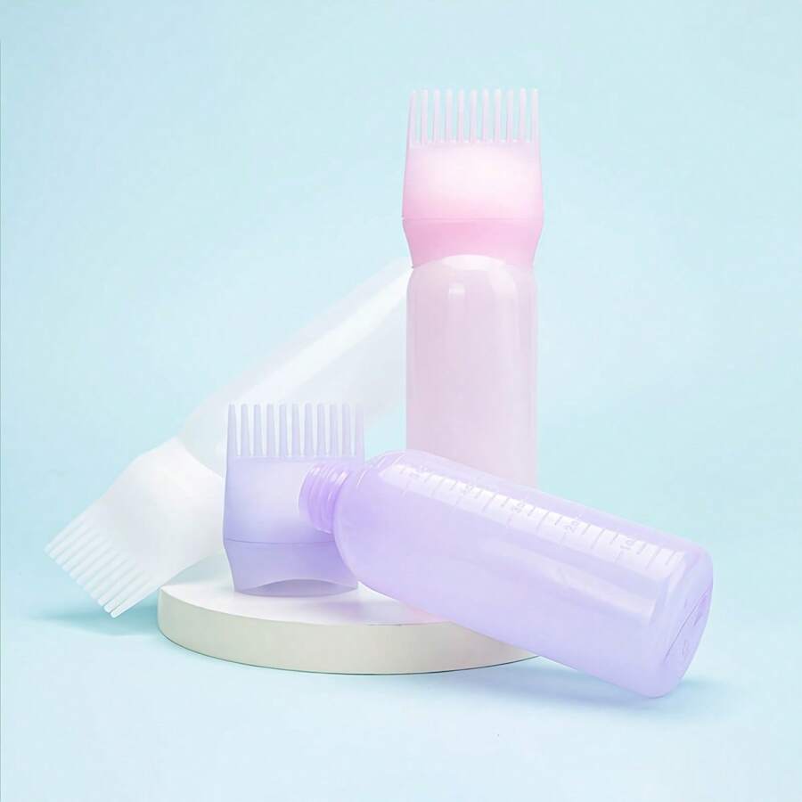 1pc/2pcs-Dễ sử dụng Chai bôi thuốc nhuộm tóc - Dụng cụ tạo kiểu chất lượng salon cho mọi loại tóc, - Hồng - Xem 1