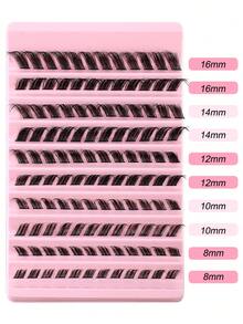 120 chiếc lông mi riêng lẻ D Curl Winged Cat Eye Fox Eye, Tự làm lông mi phân đoạn, Lông mi chùm đơn màu đen mềm mại dày đặc, Lông mi chùm chảy chéo mềm mại, Lông mi giả có thể tái sử dụng để đeo hàng ngày - D - Xem 9