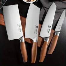 Professional Japanese Kitchen Knives Santoku Knife Stainless Steel Fish Fillet Slicing Meat Cleaver Chef Knife Cooking Tools - Brown - View 8