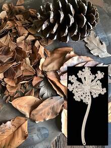 1 件装蒲公英图案金属模切适用于纸卡制作剪贴簿卡片相册工艺品装饰金属切割模具 - 銀色 - 查看 2