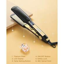 Alisador de pelo Wavytalk de 1.75 pulgadas para un alisado sin esfuerzo - Rosa - Ver 6