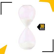 Decorative Glass  Sand Timer 5 15 30 Minutes Home Decor - WHITE (30 MINUTES) - View 5
