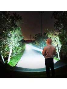 Tactical Flashlight Led Floodlight T6 980000w Power 2900000 Lum - 白色 - 查看 4