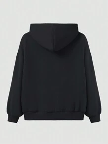 Girls Spring Oversized Soft & Comfy Sporty Round Neck Cute & Cool Casual Street Style Hooded Long Sleeve Sweatshirt With Hood