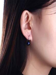 1 Đôi Hoa tai cao gót bằng bạc Sterling 925 ngọc trai đơn giản nhẹ sang trọng 8-9mm, phù hợp cho phụ nữ và các cặp đôi - Nhiều màu - Xem 10