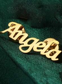 定制手写名字胸针 - 优雅的不锈钢，时尚的心形设计，完美的礼品配件