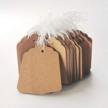 Kraft Paper Jewelry Price Tags With String, DIY Handwritten Gift Packaging Labels And Jewelry Cards - 250 - View 7