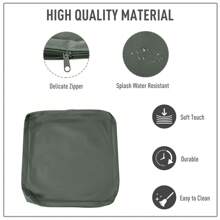 Outsunny  Replacement Cushion Cover Garden Rattan Patio Furniture Seat Cover Polyester Outdoor - No Cushion Included - Dark Grey - View 4