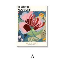 1 bức tranh vẽ màu nước chủ đề chợ hoa, tranh treo tường không khung trang trí phòng khách, phòng ngủ, nhà cửa. - Nhiều màu - Xem 12