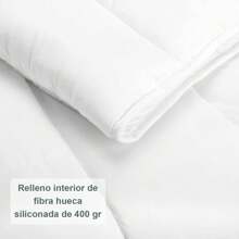 Mercury Textil Edredón Nórdico Microfibra, Relleno para Invierno y Otoño, de Fibra Hueca, Relleno Nórdico de 400 gr/m² Transpirable, Suave y anti ácaros, Cálido100% Poliéster. - Blanco - Ver 2