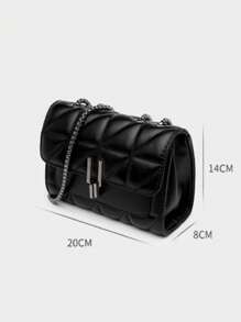 Women's Crossbody Shoulder Bag Cross Body Travel Y Chain Strap [8780] - 米色 - 查看 3