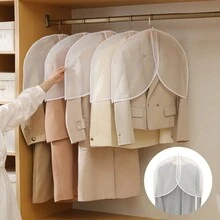 6 Gói/12 Gói Vỏ Bọc Quần Áo Bằng PEVA, Túi Bảo Vệ Bụi Trong Suốt Có Khóa Lật, Vỏ Bọc Chống Bụi Cho Áo Khoác Vest Treo Tủ Quần Áo - Nhiều màu - Xem 11