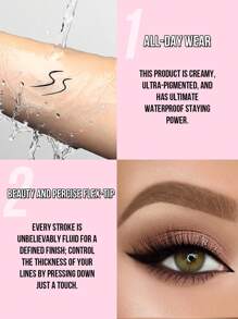 Misslyn BOSS BABE! Boom Black Boom Eyeliner, Waterproof Liquid Ink Eyeliner, Ultra-Pigmented & Waterproof, Creates Bold & Defined Lines, Available In 4 Intense Colors: Brown And Black And Red And Blue, Long Lasting Matte Liquid Eyeliner