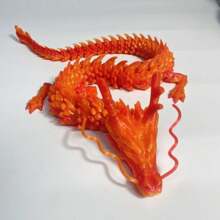 23.6 英寸 / 60 厘米大型 3D 打印龙模型、飞龙装饰、桌面装饰、圣诞节情人节复活节礼物 3D 人物、铰接龙、3D 打印大龙、3D 打印水晶龙、3D 打印龙与蛋、水晶人物、蛋龙、3D 打印物品、3D 打印、龙、3D 打印、3D 打印龙