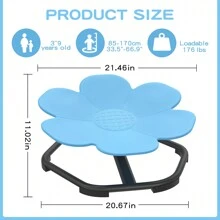 VA-Cerulean Silla Carrusel para Entrenamiento Sensorial, Silla Giratoria de Equilibrio para Promover el Equilibrio y la Coordinación, Silla Sensorial, Azul - Azul - Ver 4