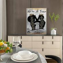 1 件无框帆布墙饰。我们是一个团队，抽象艺术极简主义高端法式北欧复古氛围厨房艺术餐厅装饰，餐桌，桌面装饰，卧室床头入口大厅现代装饰画高端 Ins 风格小众色块设计手绘挂画 - 彩色 - 查看 9