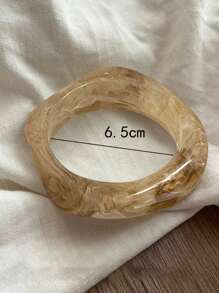 1pc Acrylic Fashion Asymmetrical Bangle, Exaggerated Transparent Design Personalized Bracelet - Bracelet - View 8