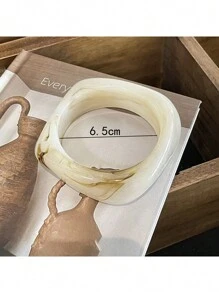 1pc Acrylic Fashion Asymmetrical Bangle, Exaggerated Transparent Design Personalized Bracelet - Bracelet - View 9