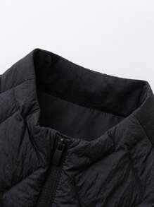 mini bala 厚实防风连帽羽绒服，适合男孩、女孩和家庭温暖冬季系列 - 黑色 - 查看 6