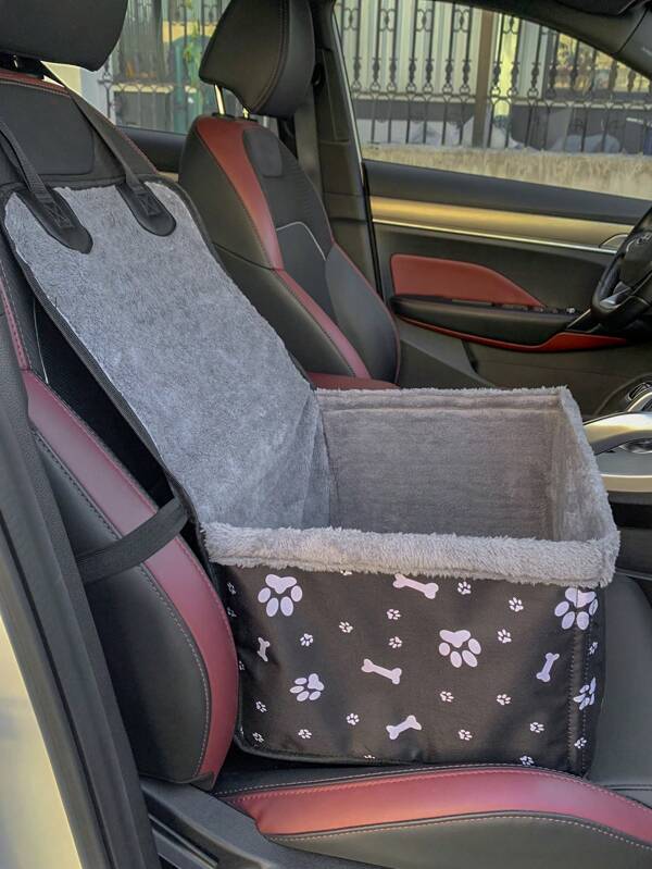1pc Thickened 600D Oxford Cloth Pet Car Seat Basket With Printed Pattern, Anti-Dirty And Wear-Resistant Dog Car Seat Car Seat Covers Dog Car Seat Cover Pet Car Seat