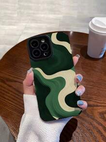 Camo Simple Olive Green Striped Anti-Drop Fashionable Phone Case