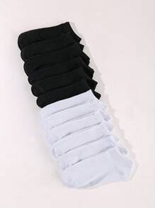 12 đôi tất đi thuyền đơn sắc thường ngày cho trẻ em - Nhiều màu - Xem 2