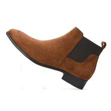Men's Fashionable Versatile Classic Double Elastic Chelsea Boots - Brown 1 - View 5