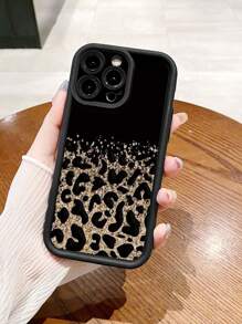 1 ốp lưng điện thoại chống sốc họa tiết da báo ombre, tương thích với Apple/Galaxy/Infinix/Redmi/OPPO/VIVO/Realme/Honor/, phiên bản quốc tế, không phải phiên bản nội địa. - màu đen - Xem 1