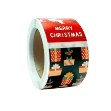 100 miếng/cuộn Hình dán Người tuyết và Cây thông Noel hoạt hình dễ thương - Hình dán trang trí ngày lễ, Dùng để trang trí tiệc Giáng sinh tại nhà, Thích hợp cho tường, cửa sổ, Bao bì quà tặng - Nhiều màu - Xem 7