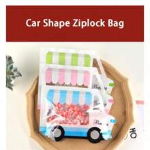 Cute Cartoon Car Shape Cookie Packaging Bag Baking Dessert Candy Snack Pouch - Multicolor - View 6