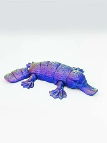 1 件可摆姿势的鸭嘴兽雕像 - 桌面和汽车装饰，3D 打印柔性关节动物模型，适合所有场合的耐用礼物 - 无需电力，无羽毛，适合圣诞节装饰