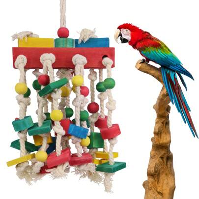 1pc Parrot Chew Toy, Colorful Medium/Small Parrot Biting Grinding Toy, Vibrant Color To Relieve Boredom, Pet Supplies, Bird Cage Decoration