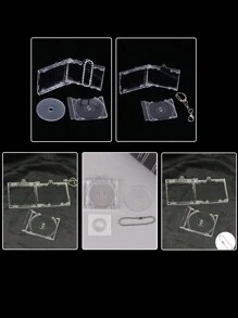 1/2/5/8 piezas Mini caja de CD Álbum de disco Llavero colgante, Llaveros acrílicos DIY, Recuerdo conmemorativo de álbumes hechos por fanáticos, Regalos para fiesta de cumpleaños