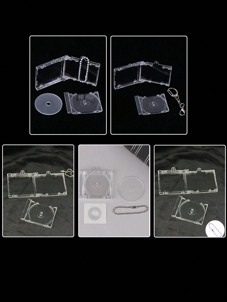 30 Portachiavi In Acrilico Trasparente Con Catene – Dischi Da 5 Cm, Spessore 2,5 Mm, Per Fai-da-te, Etichette E Creazioni