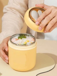 Cốc ăn sáng có nắp và thìa, cốc đựng sữa đậu nành, cốc đựng cháo, cốc đựng yến mạch, cốc dùng được với lò vi sóng, cốc đựng sữa chua di động, cốc đựng nước mang đi - Màu sắc đa dạng - Xem 10