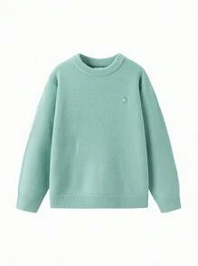 Balabala Boys' & Girls' Sweater Pullover For Fall/Winter 2024 Layering - Green - View 4