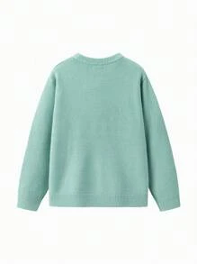 Balabala Boys' & Girls' Sweater Pullover For Fall/Winter 2024 Layering - Green - View 5