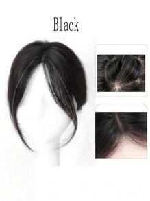 1件裝附瀏海可調鈕扣網帽假髮，完美貼合頭皮，女性幻想風假髮，適合日常通勤與旅行佩戴，髮飾髮夾接髮頭飾髮簪 - 彩色 - 查看 7