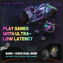 ONIKUMA Casque de jeu blanc ONIKUMA T20 2023 Nouvelles modes Design à retournement rotatif sans fil Écouteurs stéréo HiFi intra-auriculaires avec contrôle tactile et microphone