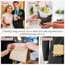 600pcs Thank You Support Me Mini Card & Sticker Set - Pink Gold Foil Thank You Cards For Retail Packaging, Insert Card, Envelop Sealing, Entrepreneur & Sellers