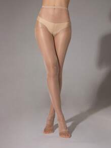 1 Stück glänzende glitzernde durchsichtige Strumpfhose für Frauen, Hautfarben, schlankende schwarze Farbe, Silberfaden, modisch & persönlich, erhältlich in Weiß, Grau, Kaffeefarben