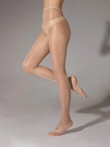 1 Stück glänzende glitzernde durchsichtige Strumpfhose für Frauen, Hautfarben, schlankende schwarze Farbe, Silberfaden, modisch & persönlich, erhältlich in Weiß, Grau, Kaffeefarben